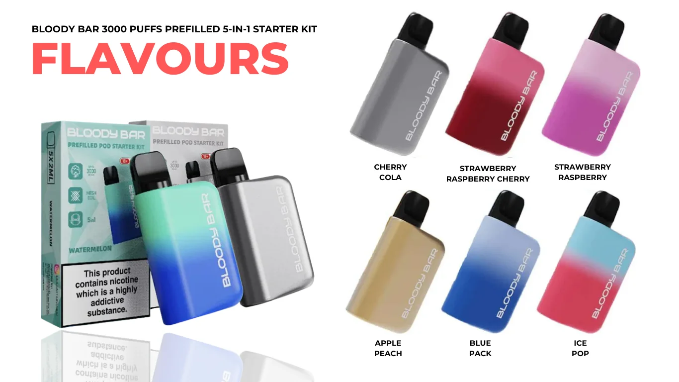 Bloody Mary Bloody Bar 3000 Puffs Prefilled 5-in-1 Flavours