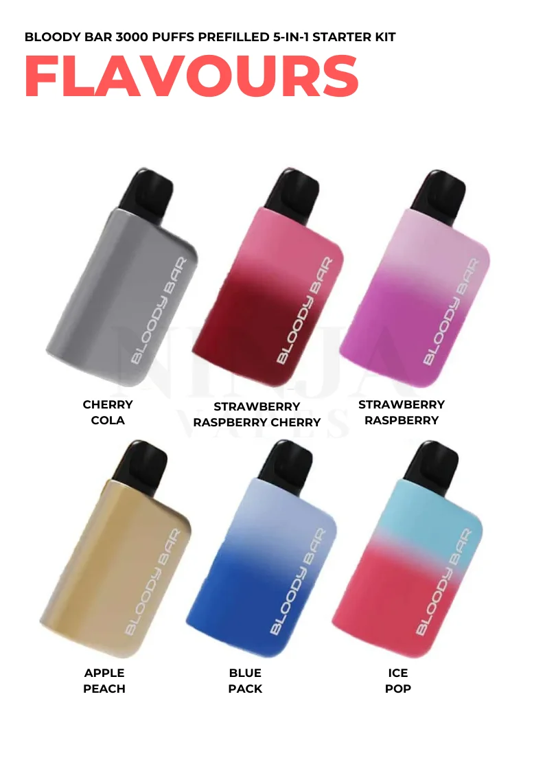 Bloody Mary Bloody Bar 3000 Puffs Prefilled 5-in-1 Flavours