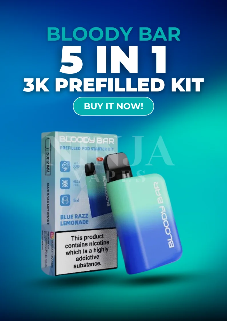Bloody Mary Bloody Bar 3000 Puffs Prefilled 5 in 1 Starter Kit