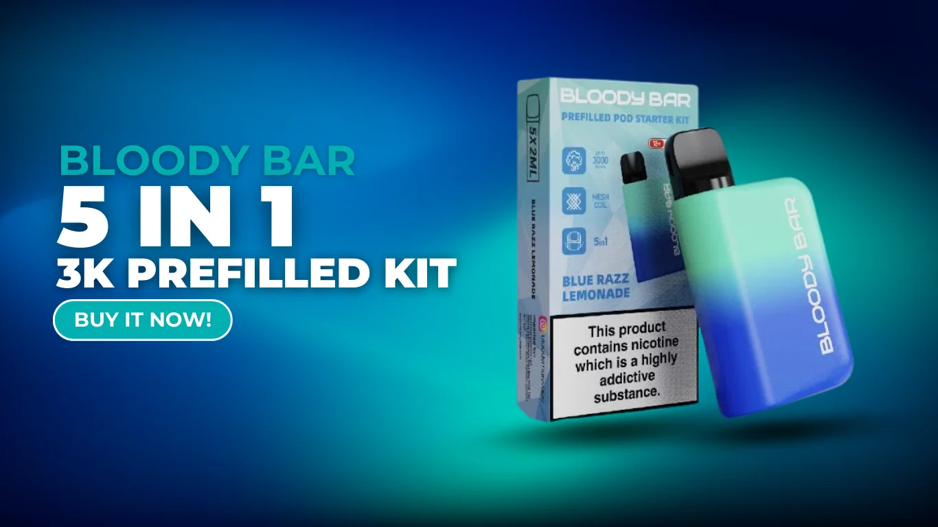 Bloody Mary Bloody Bar 3000 Puffs Prefilled 5 in 1 Starter Kit