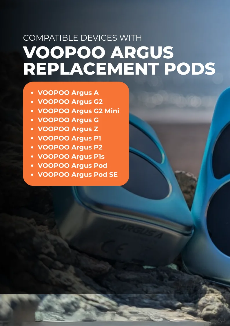 Compatible devices with Voopoo Argus Replacement Pods
