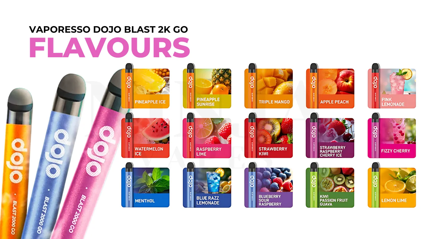 Flavor Options for Vaporesso Dojo Blast 2000 Puffs Go Pod Kit