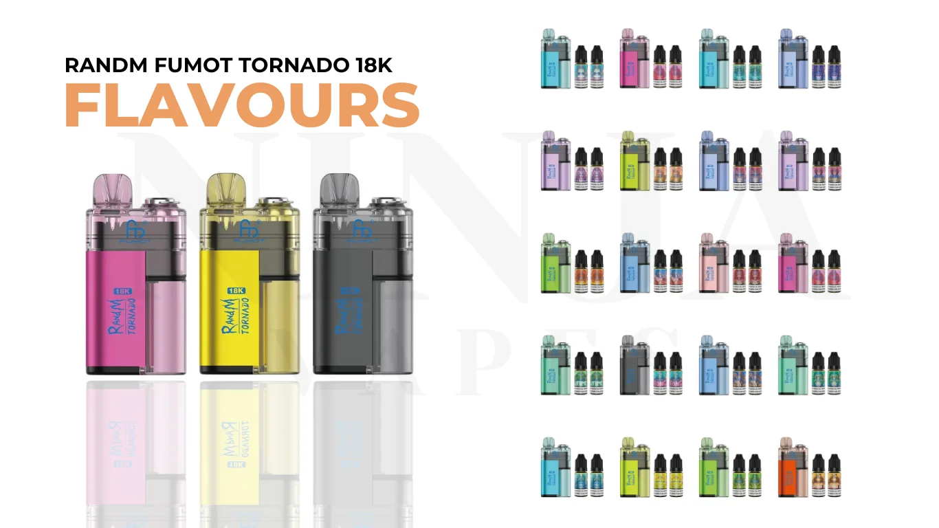 Flavor Range in RandM Fumot Tornado 18000