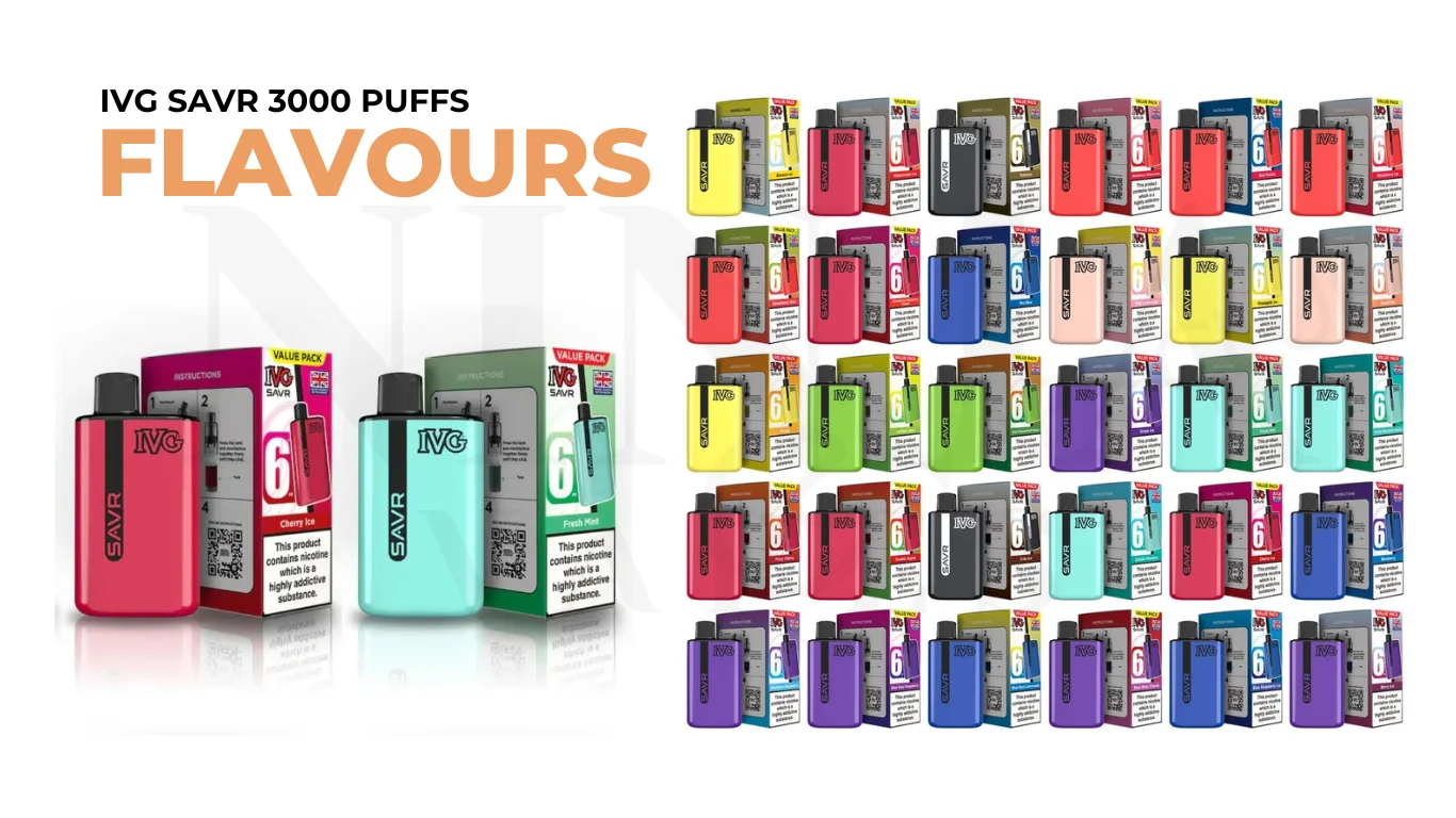  Flavour Options for IVG SAVR 3000 Puffs Vape Kit