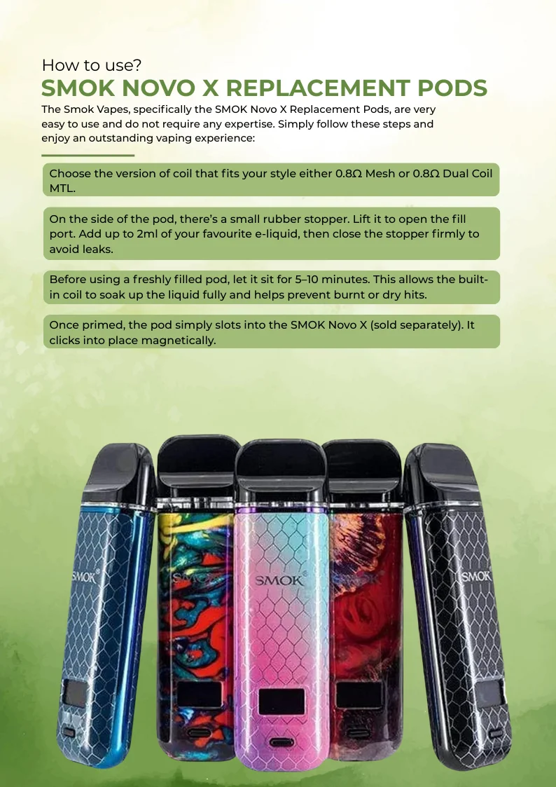 How It Works â SMOK Novo X Replacement Pods
