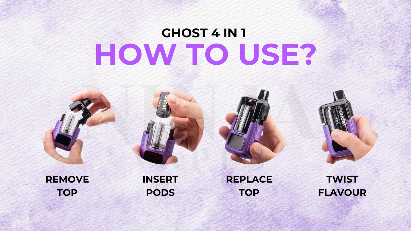 How To Use Ghost 4 in 1 Disposable Vape