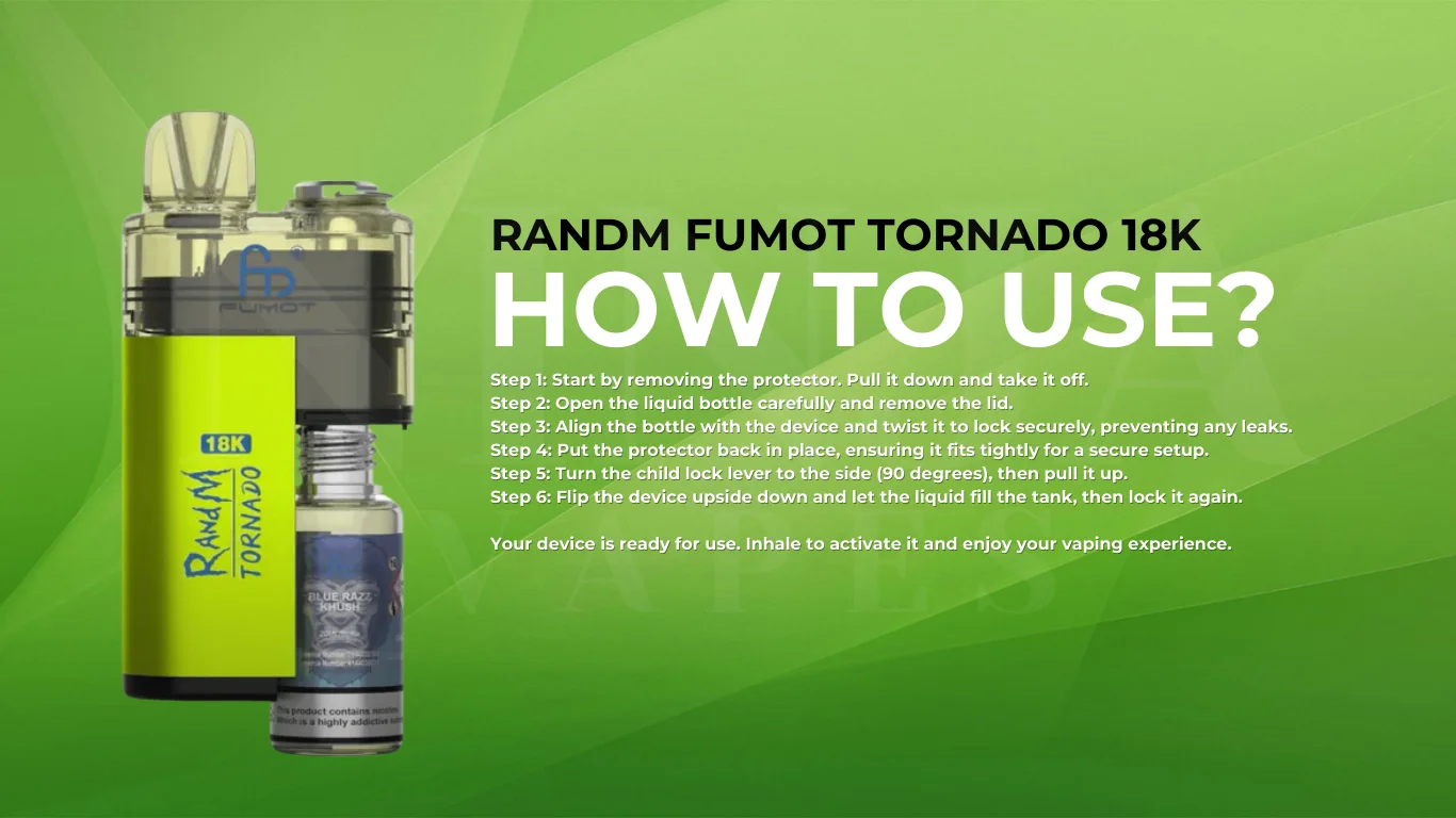 How To Use RandM Fumot Tornado 18000