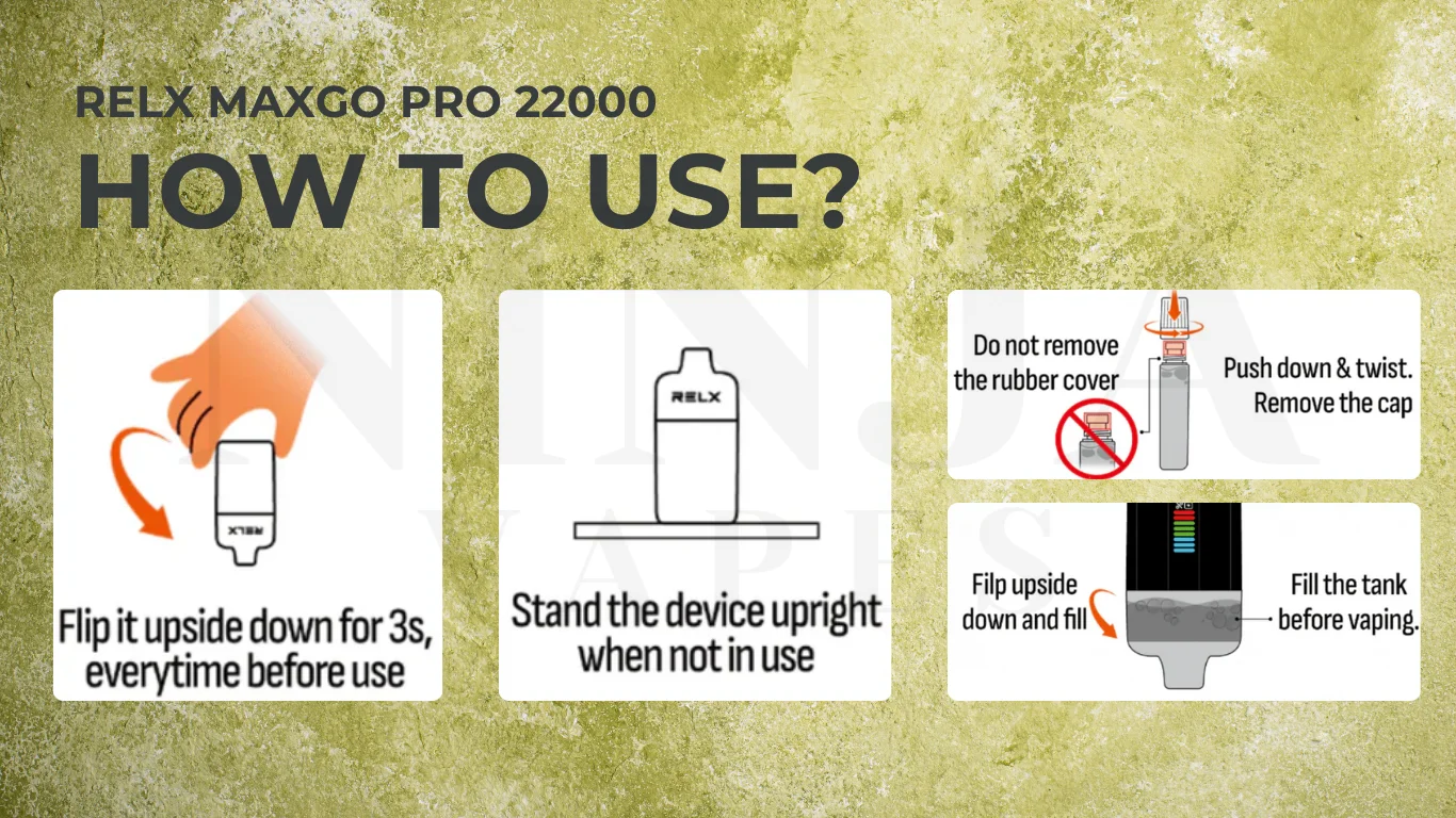 How to Use RELX Maxgo Pro 22000 Disposable Vape