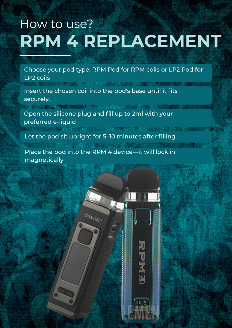 How to Use SMOK RPM 4 Replacement Pods