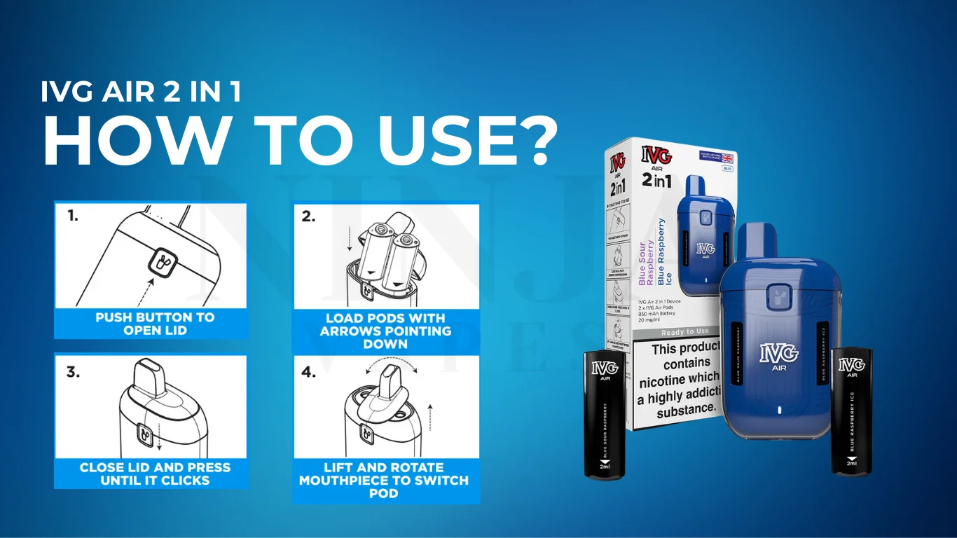How to Use the IVG Air 2 in 1 Rechargeable Vape Kit
