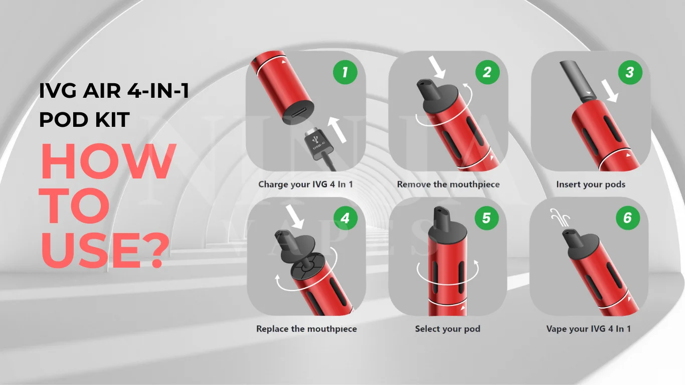 How to Use the IVG Air 4 in 1 Vape Kit