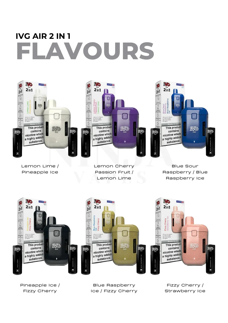 IVG Air 2 in 1 Vape Kit Flavours