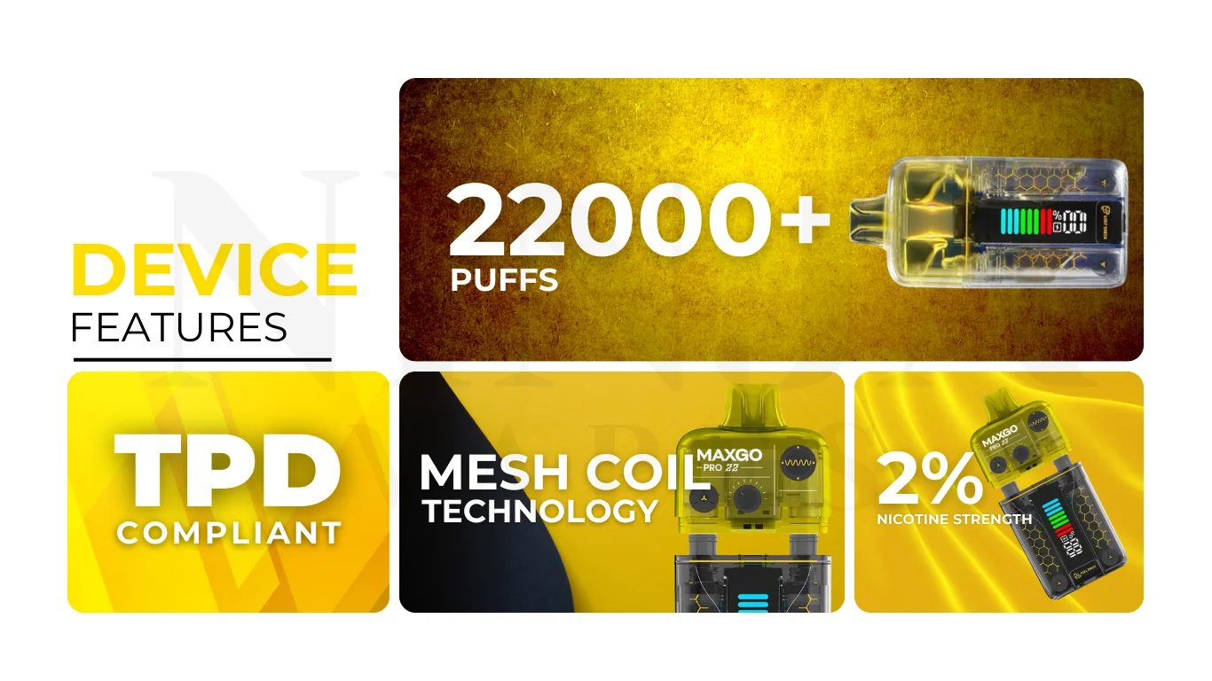 RELX Maxgo Pro 22000 Disposable Vape Specifications