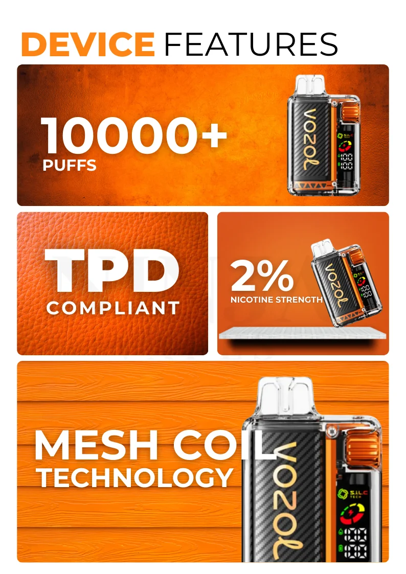 Specifications of Vozol Vista Plug 10000 Puffs