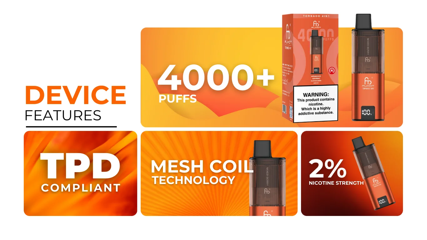 What Sets the Fumot Tornado 4-in-1 4000 Apart from Other Disposable Vapes