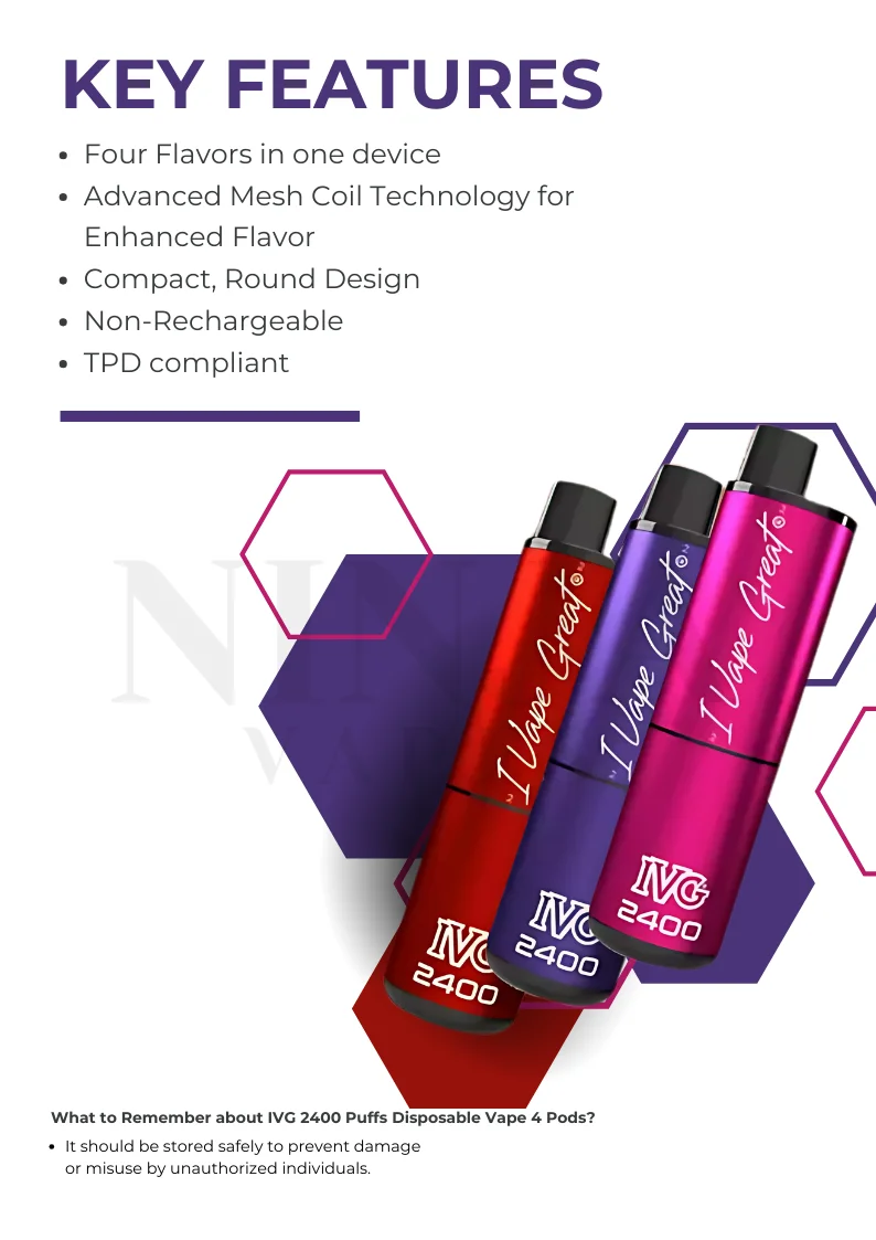 Why Choose IVG 2400 Puffs Disposable Vape