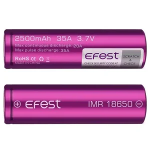 EFEST IMR 18650 Rechargeable 3000mAh Battery