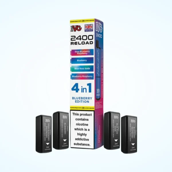 IVG 2400 Reload 4 in 1 Pre-filled Pod â Blueberry Edition