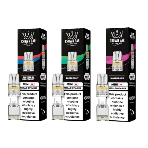 Al Fakher Crown Bar Mini 3K Refill Pods | Only ?1.99 | Any 3 for ?5