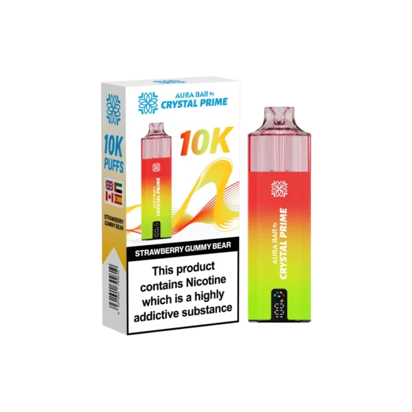Box of 10 Crystal Prime 10000 Puffs Vape | Aura Bar - Image 2