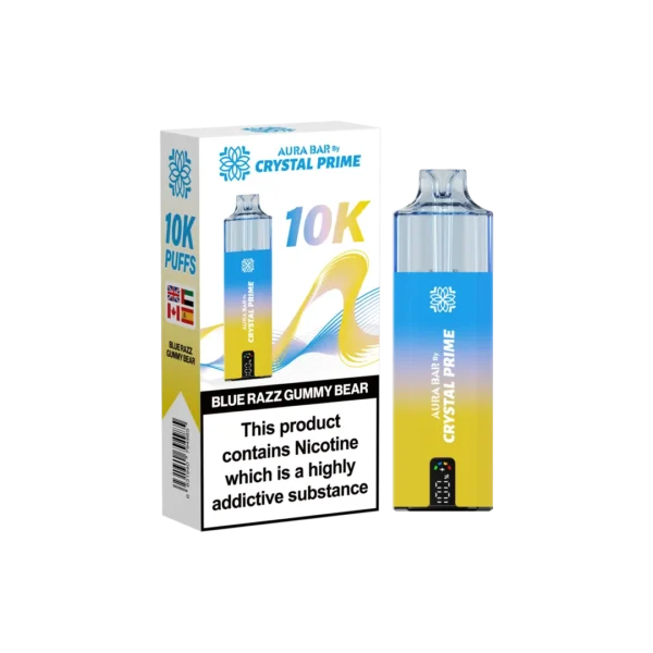 Box of 10 Crystal Prime 10000 Puffs Vape | Aura Bar - Image 4