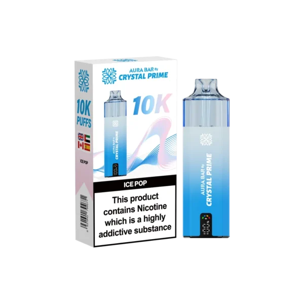 Box of 10 Crystal Prime 10000 Puffs Vape | Aura Bar - Image 7