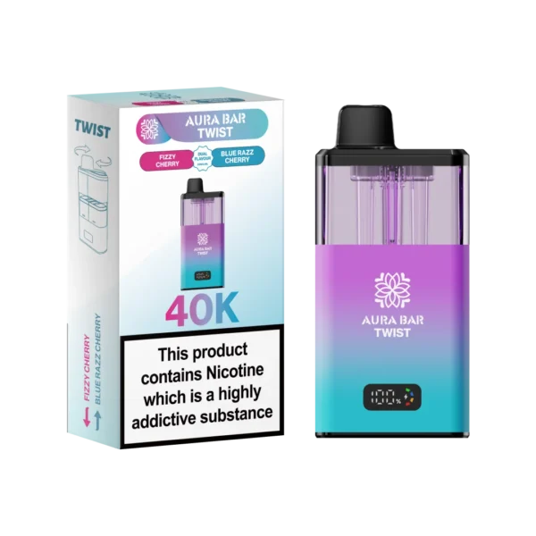 Box of 5 / Box of 10 Aura Bar Twist 40K Puffs Prefilled Pod Kit - Image 4