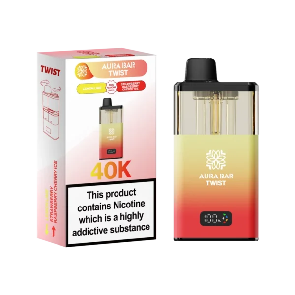 Box of 5 / Box of 10 Aura Bar Twist 40K Puffs Prefilled Pod Kit - Image 10