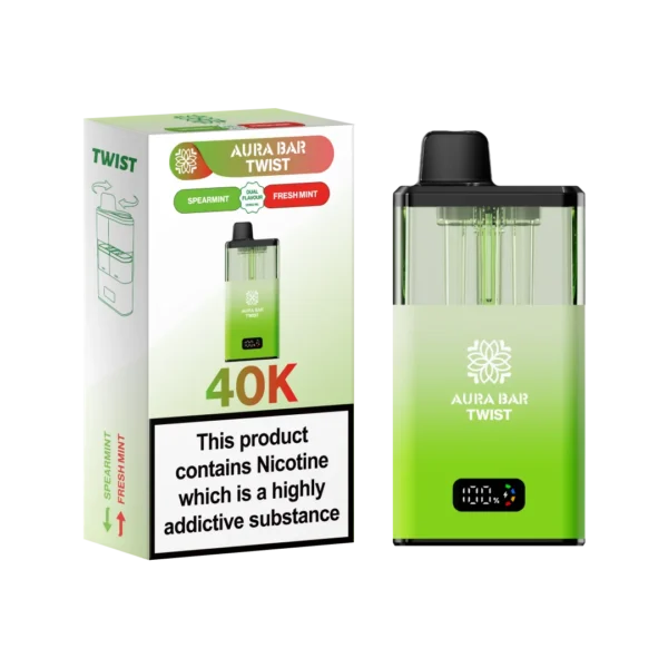 Box of 5 / Box of 10 Aura Bar Twist 40K Puffs Prefilled Pod Kit - Image 12