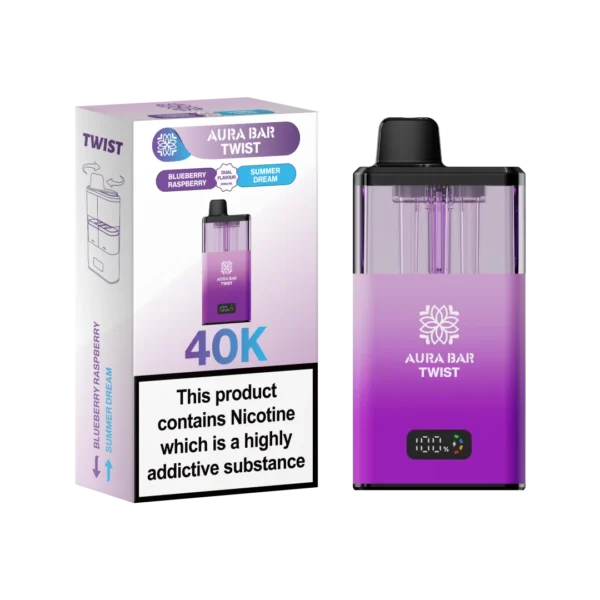 Box of 5 / Box of 10 Aura Bar Twist 40K Puffs Prefilled Pod Kit - Image 15