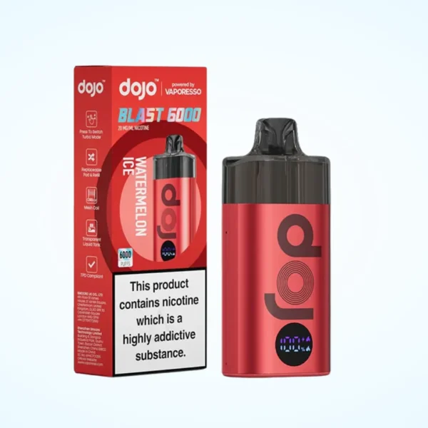 Box of 10 / Box of 5 Vaporesso Dojo Blast 6000 Puffs Prefilled Pod Vape Kit - Image 8