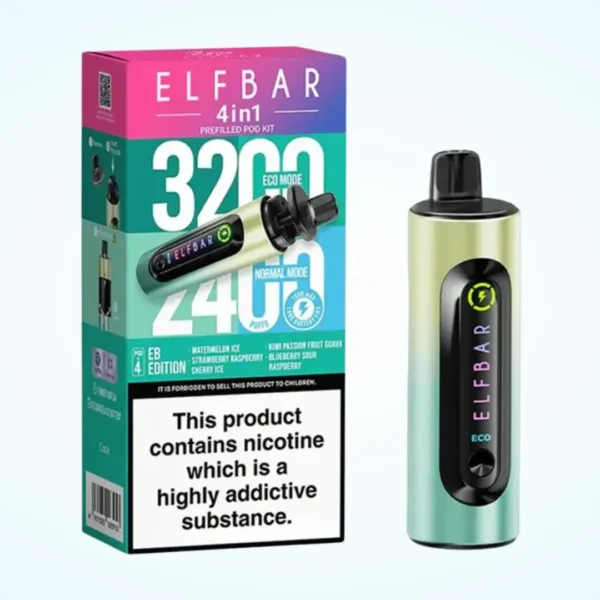 Elf Bar 4 in 1 3200 Puffs Prefilled Pod Kit | Only ?8.99 | Any 3 for ?24 - Image 3