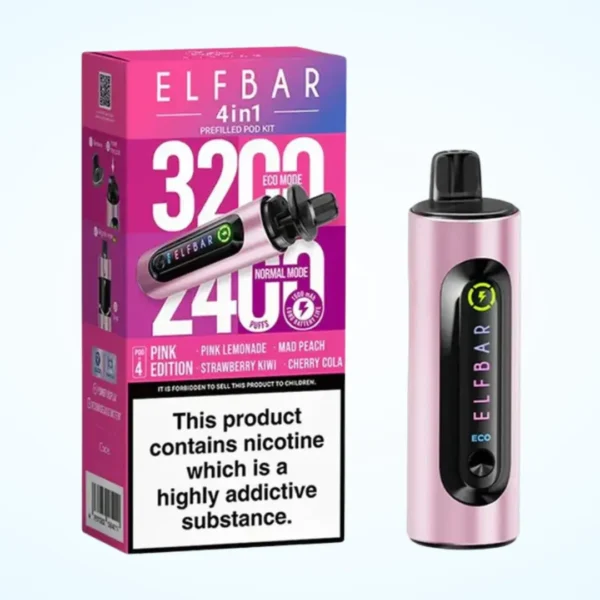 Elf Bar 4 in 1 3200 Puffs Prefilled Pod Kit | Only ?8.99 | Any 3 for ?24 - Image 5