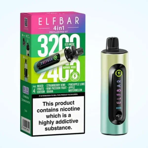 Elf Bar 4 in 1 3200 Puffs Prefilled Pod Kit | Only ?8.99 | Any 3 for ?24 - Image 6