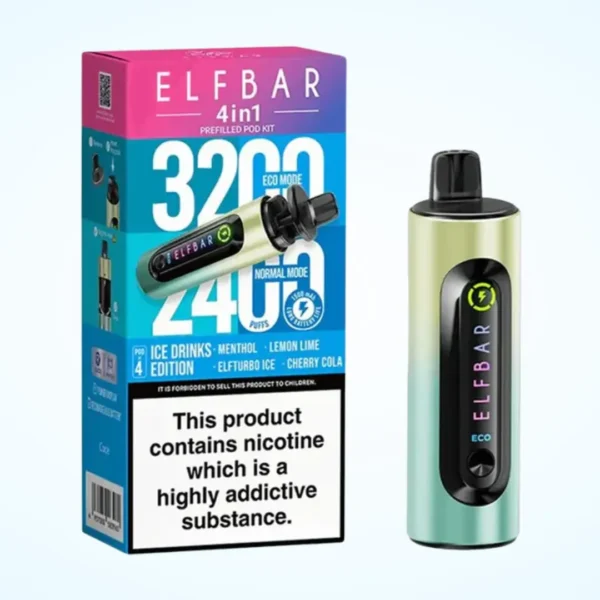 Elf Bar 4 in 1 3200 Puffs Prefilled Pod Kit | Only ?8.99 | Any 3 for ?24 - Image 7