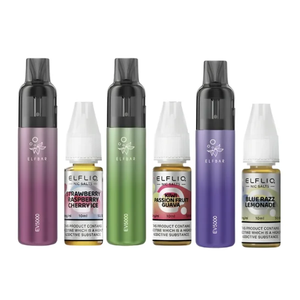 Elf Bar EV5000 Puffs Refillable Starter Pod Kit | Only ?7.49 | Any 3 for ?20