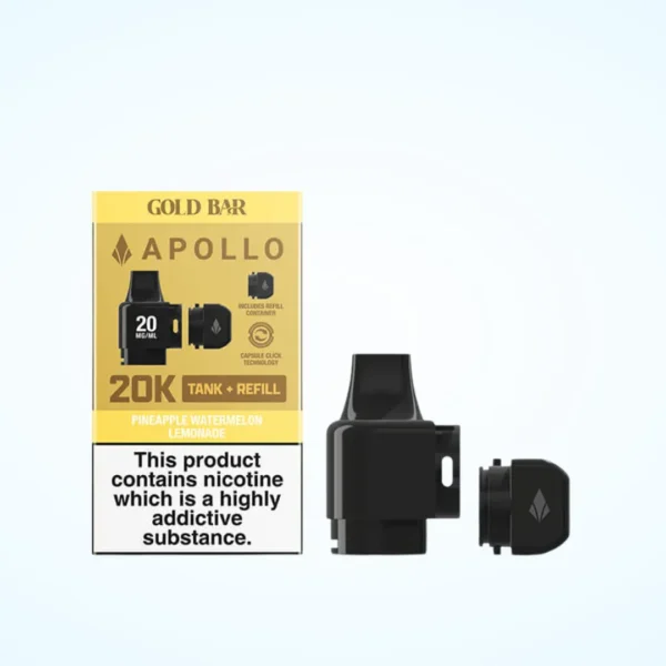Gold Bar Apollo 20K Tank and Refill Pod | Only ?4.99 | Buy 3 for ?14 - Image 2