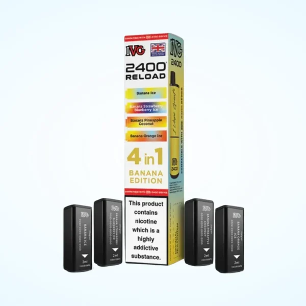 IVG 2400 Reload 4 in 1 Pre-filled Pod â Banana Edition