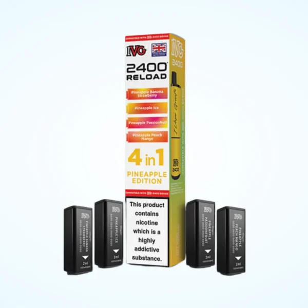 IVG 2400 Reload 4 in 1 Pre-filled Pod â Pineapple Edition