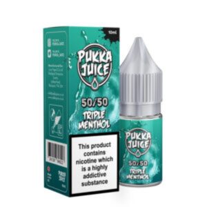 Triple Menthol Nic Salt E-Liquid by Pukka Juice 50/50