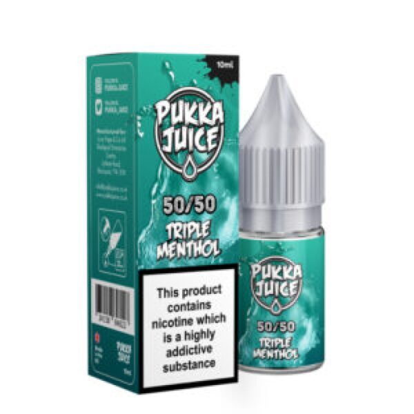 Triple Menthol Nic Salt E-Liquid by Pukka Juice 50/50