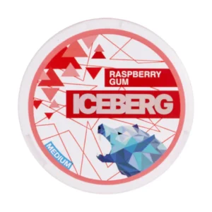 Raspberry Gum Nicotine Pouches by Iceberg