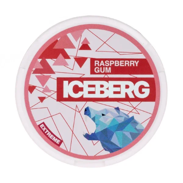 Raspberry Gum Nicotine Pouches by Iceberg - Image 2