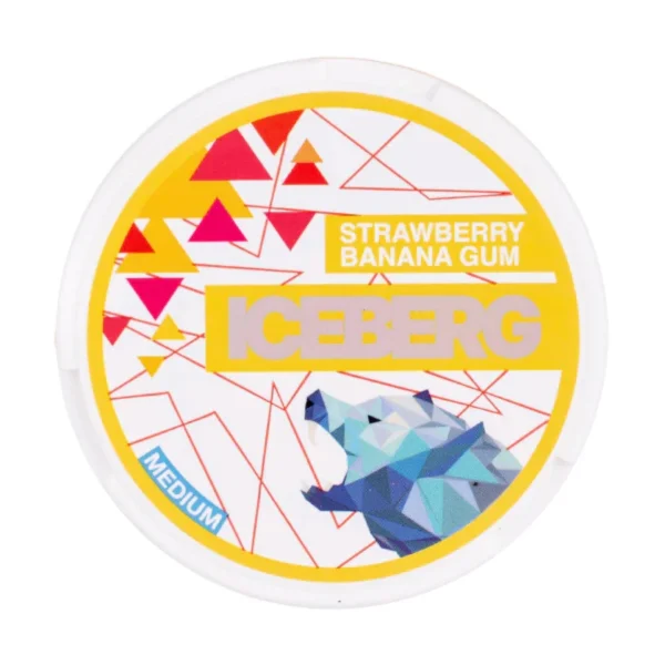 Starwberry Banana Gum Nicotine Pouches by Iceberg - Image 2